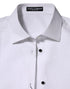Dolce & Gabbana White Cotton Tuxedo Bib Long Sleeve Dress Shirt